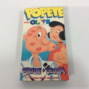 Popeye and Olive VHS Bride And Gloom Plus 3 More Cartoons - UAV 1991